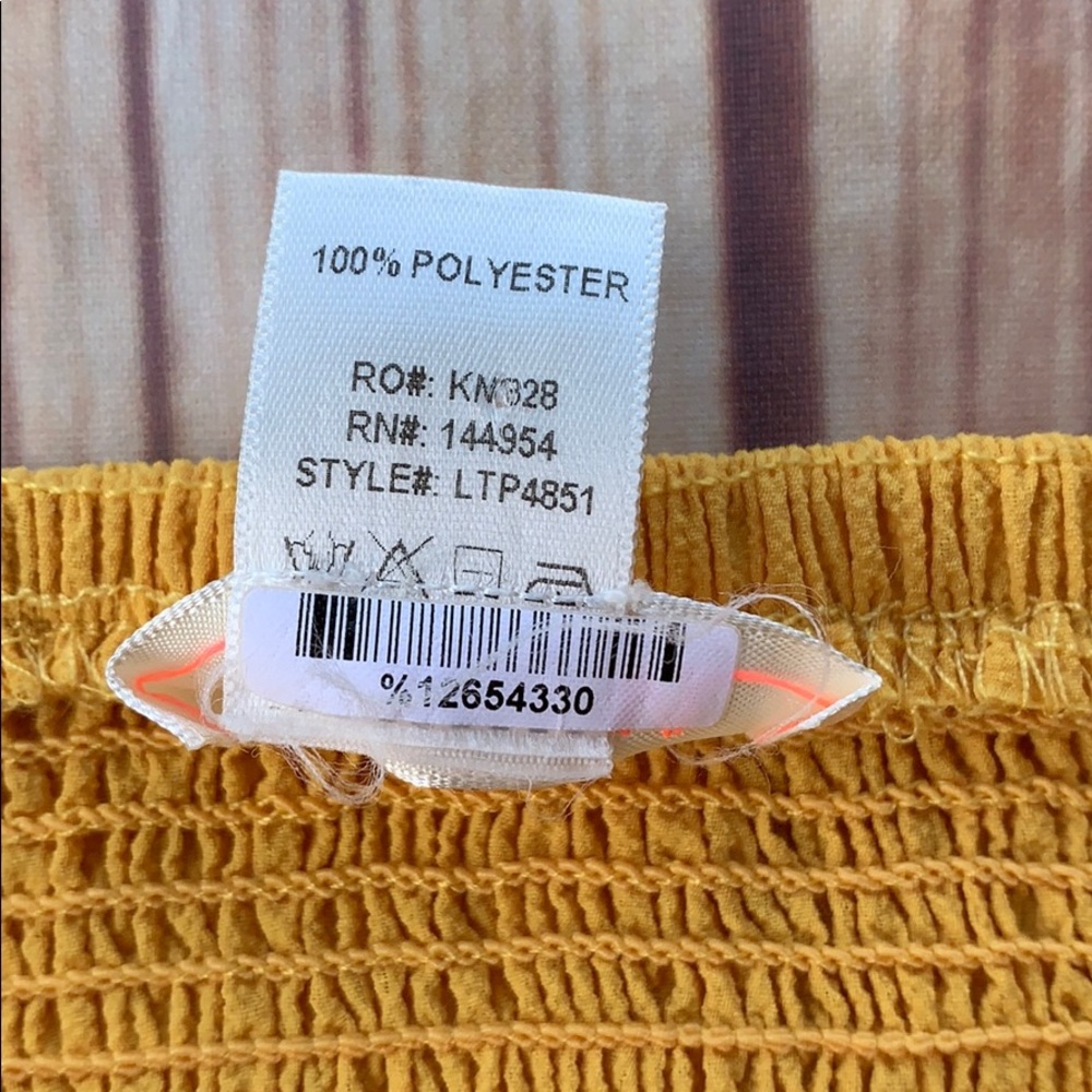 LUXXEL Yellow 2 Piece Halter Top High Waist Pants - Picture 9 of 16